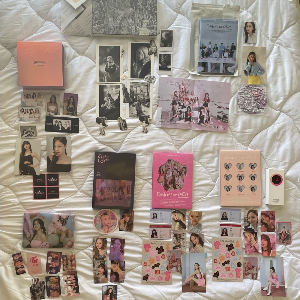 Blackpink and Twice Kpop Photocard and Album Collection